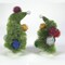 Kitcheniva Wonky Trees Grinch Village Christmas Ornaments Set of 2